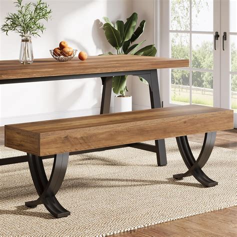 Amazon.com - Tribesigns 55 Inches Farmhouse Dining Bench, Wooden ...