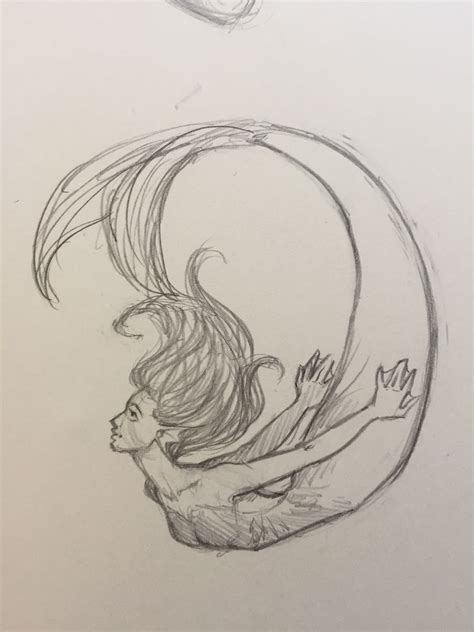 Mermaid... | Art drawings sketches simple, Cool art drawings, Art ...