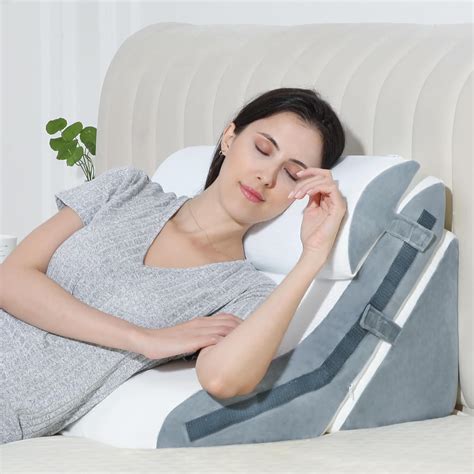 FSCGIFE Almohada de Cuña para Cama para Dormir 3 Piezas, Almohada de ...