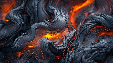 Vista de perto de um vulcão em erupção com lava quente | imagem gerada ...