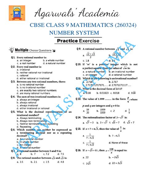 Image result for Case Study Type Question for Class 9 Maths Number System
