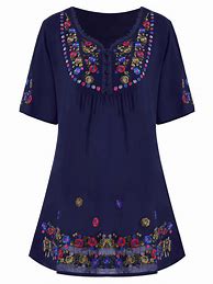 Image result for Plus Size Embroidered Tunic