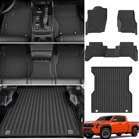 Amazon.com: NQOQN Floor Mats & Truck Bed Mat for 2024 Toyota Tacoma ...