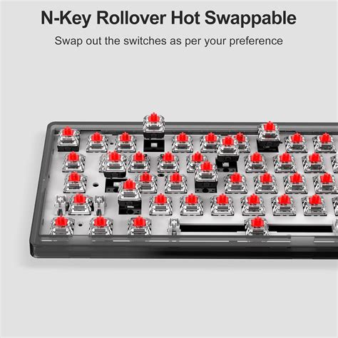 Buy NPET K611 Wireless 60% Mechanical Gaming Keyboard, 2.4G/BT5.1/USB-C ...