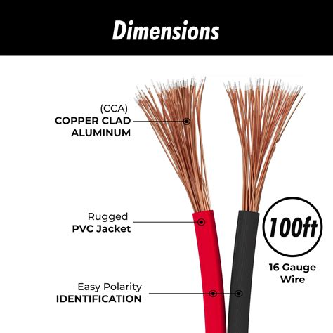 Snapklik.com : InstallGear 16 Gauge Wire AWG Speaker Wires True Spec ...