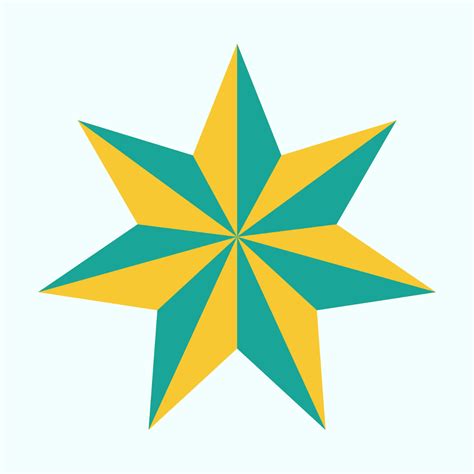 Free Seven Point Star Clipart Template to Edit Online