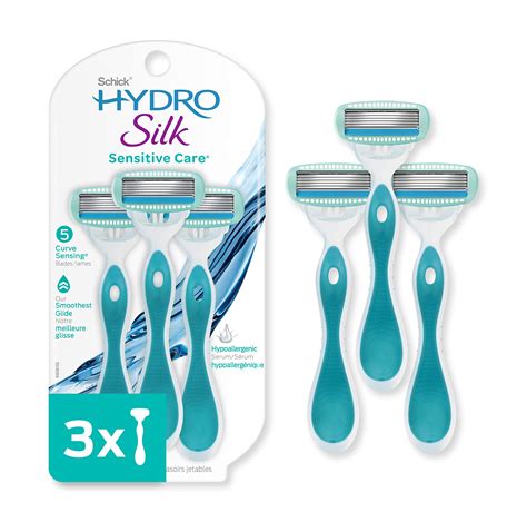 Schick Hydro Silk Razor for Women - 3 Disposable Razors with ...