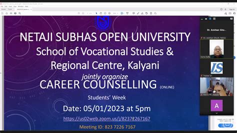 NSOU - Photo Gallery - Career Counselling organized by School of ...
