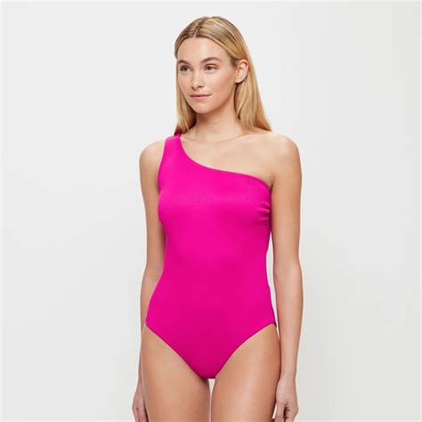 One Shoulder Ribbed One Piece Bathers | Target Australia
