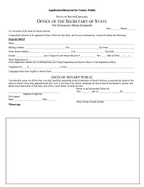 Notary Public Application For Sc - Fill Online, Printable, Fillable ...