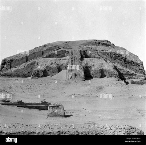 The Great Ziggurat of Ur, near Nasiriya, Iraq. Ziggurats were built by the Sumerians ...