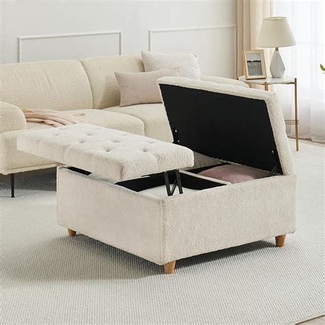 GAOMON Sherpa Storage Ottoman Coffee Table with Lift India | Ubuy