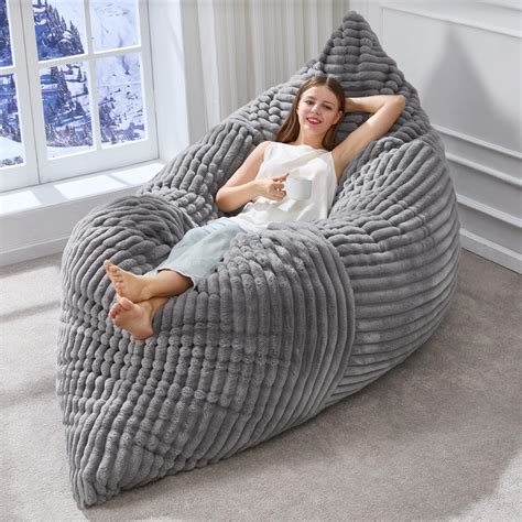 Hobestluk 3 in 1 Bean Bag Chair Giant Bean Bag Chairs Convertible Bean ...