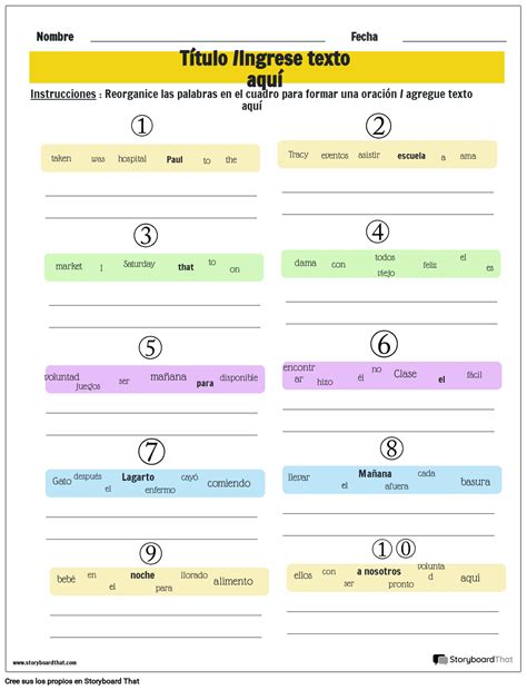 Plantillas En Ingles