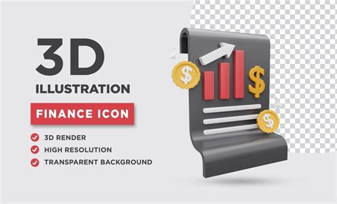 3d financial increase graph report | Premium PSD