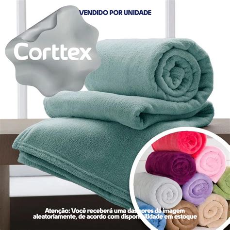 Manta de Microfibra Casal Home Design Lisa 1,80 x 2,20 m Corttex ...