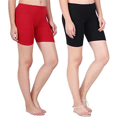 Buy Splash Cotton Rich Lycra Cycling Shorts for Women - Pack of 2 ...