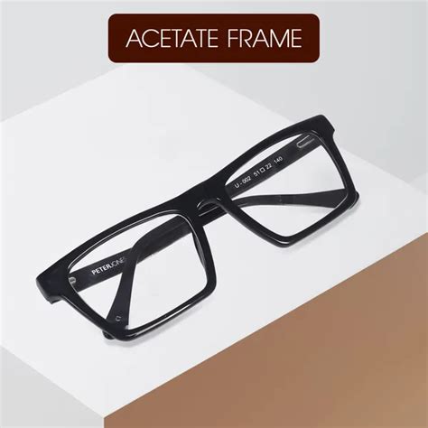 PETER JONES EYEWEAR Black Acetate Large Braod Style Premium Spectacle ...