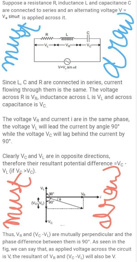 explain phase angle and impedence of lcr circuit.Hence find expression ...