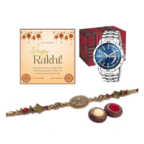 Buy Bling Queen Traditional Gold Plated 'Bhai' Rakhi With Stylish ...