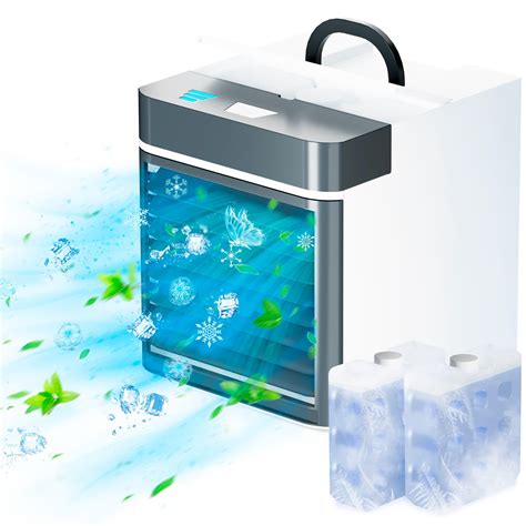 Portable Air Conditioner, Mini Personal Ice Cooling Air Cooler with 2 ...