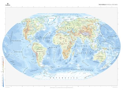 World Map with Physical Features 的图像结果