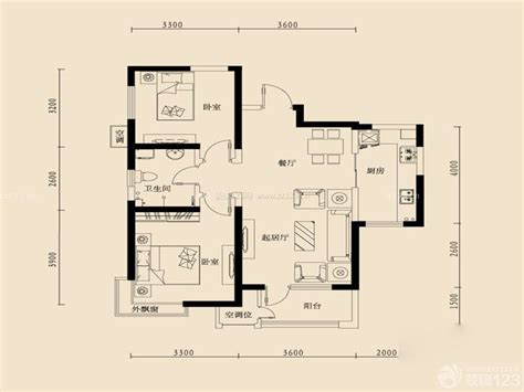 两室一厅户型图90平方,两室一厅户型平面图,90平米二室二厅户型图_大山谷图库