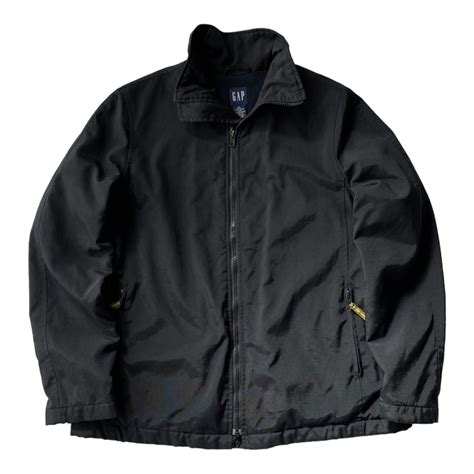 02's OLD GAP zip up nylon shell jacket "BLACK" / オールドギャップ ジップアップ ナイロン ...