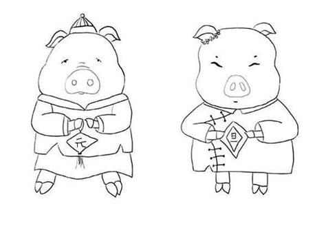 8k纸大的猪年简笔画 画一幅简单的猪年画 | 抖兔教育
