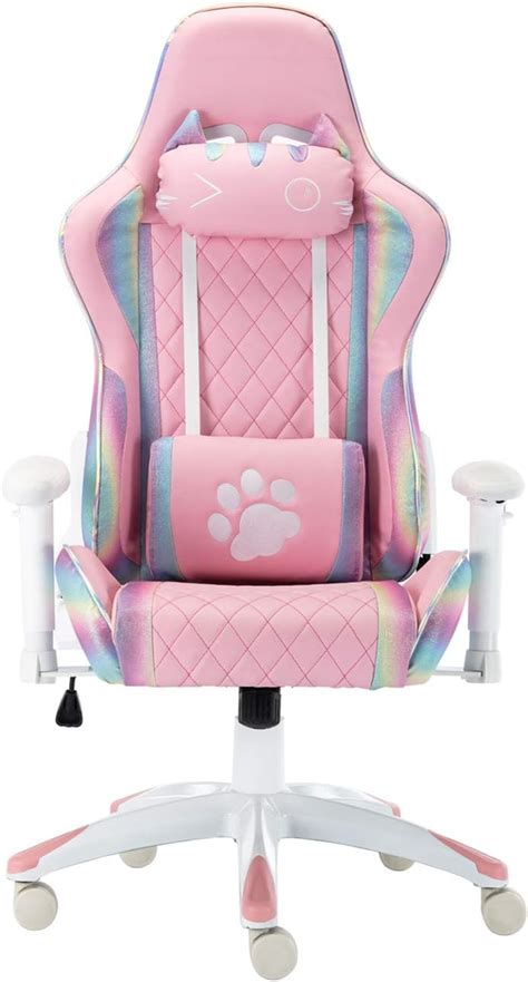Cute Pink Gaming Chair, Computer Racing Game Chair India | Ubuy