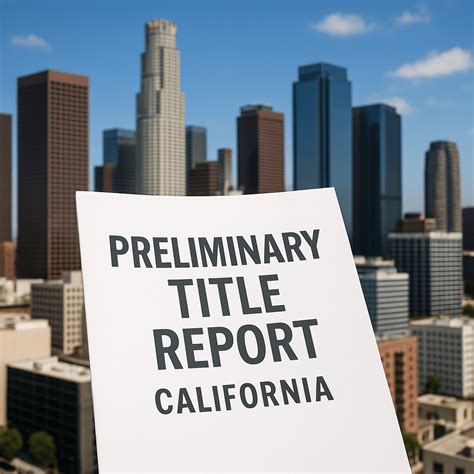 Preliminary Title Report in California | Cost, Process & Ordering
