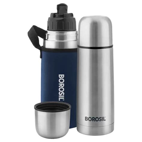 Buy Borosil Thermo Stainless Steel Flask 500 ml Blue FGFTL500BLU Online ...
