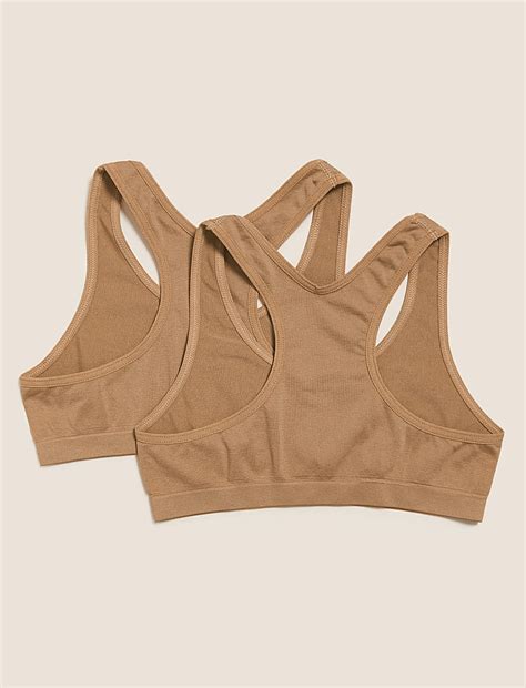 Buy 2pk Seamfree Crop Tops (6-16 Yrs) at Marks & Spencer