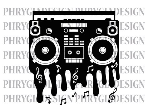 Buy Boombox Svg , Dripping Boombox Svg , 80s 90s Retro Stereo SVG , Old ...