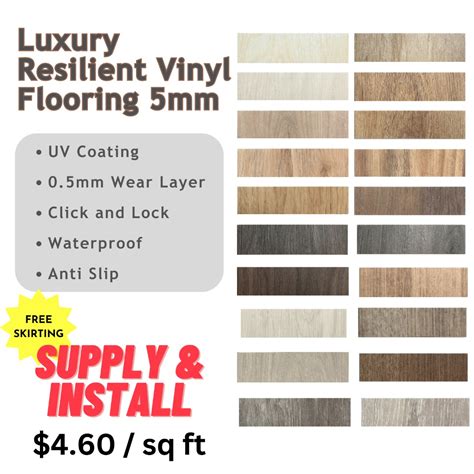 Korean Luxury Resilient Vinyl Flooring 5mm - Made in Korea, Furniture ...