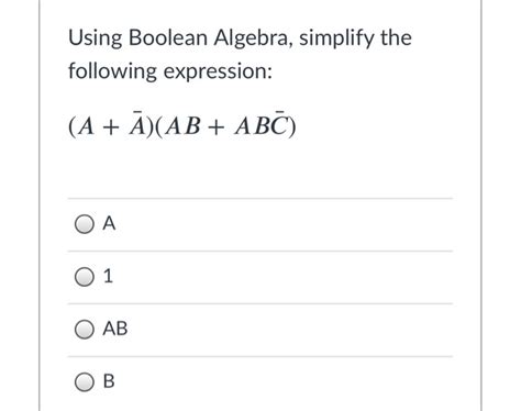 Image result for Simplify Using Boolean Algebra ABC ABC ABC ABC