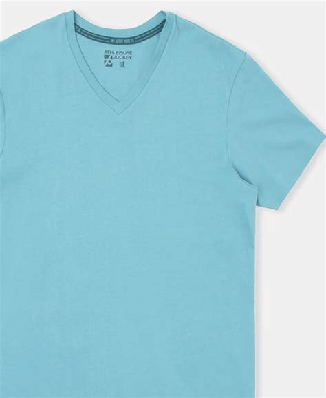 Buy Super Combed Cotton Rich Solid V Neck Half Sleeve T-Shirt ...