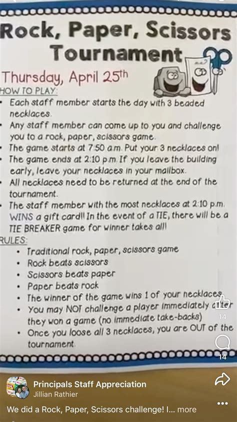 Rock, Paper, Scissors Tournament | School Culture