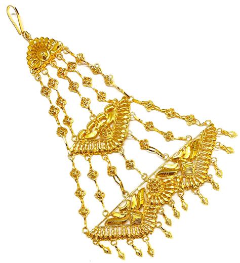 Buy SMARNN Traditional Gold-Plated Passa for Women | Ethnic Side Maang ...