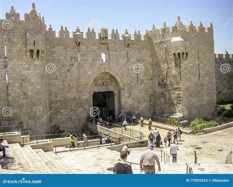 Damascus Gate in Jerusalem, Israel Editorial Stock Image - Image of ...