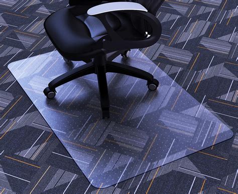 Amyracel Desk Chair Mat for Carpeted Floors, 48 x 30 in Transparent ...