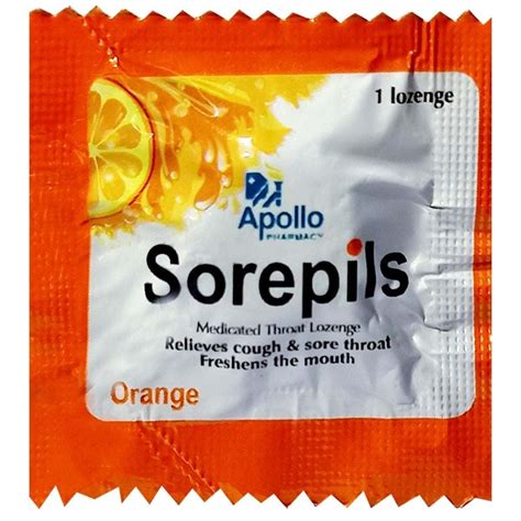 Apollo Pharmacy Sorepils Orange Flavour Lozenges, 25 Count : Amazon.in ...