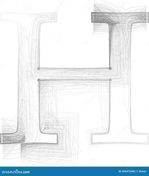 Sketch Letter H With Heat