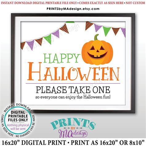Printable Halloween Candy Sign