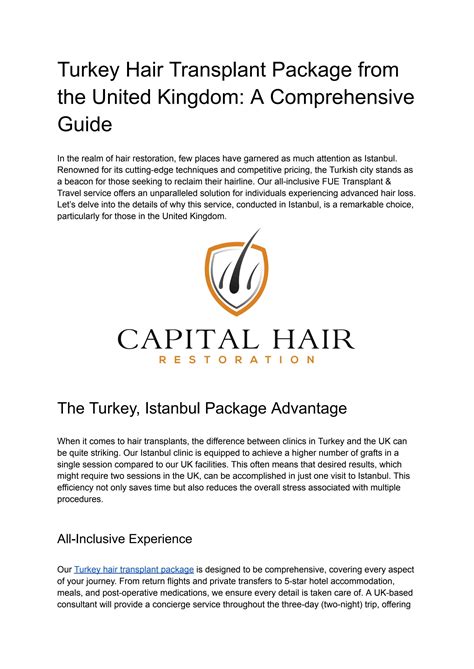 Turkey Hair Transplant Package from the United Kingdom: A Comprehensive ...