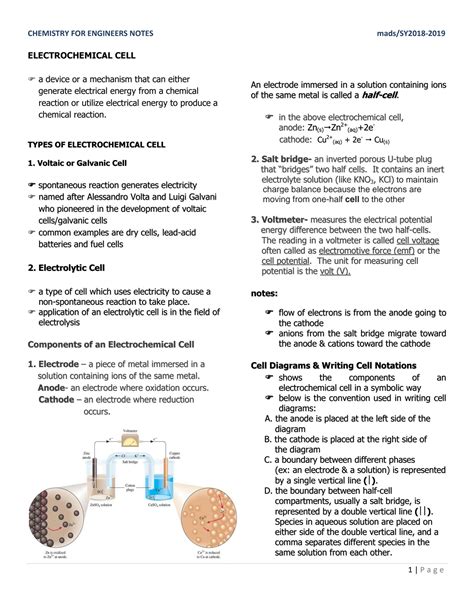SOLUTION: Chemistry - Electrochemistry (Electrochemical cells) pt.2 ...