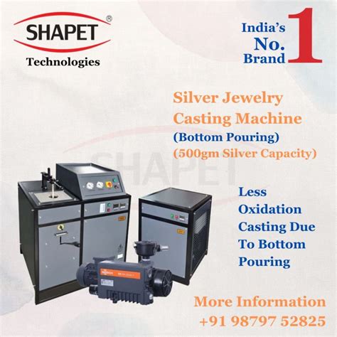 500gm Silver Vacuum Bottom Pouring Casting Machine (Single Phase ...