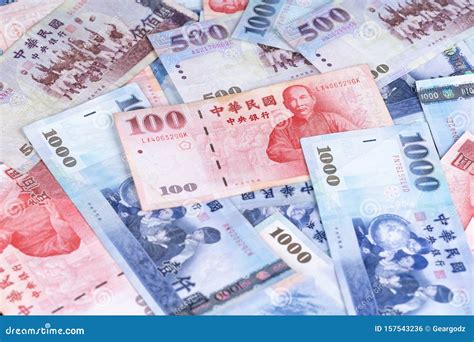 New Taiwan Dollar banknote stock photo. Image of asia - 157543236