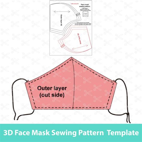 Image result for Printable Face Mask Pattern