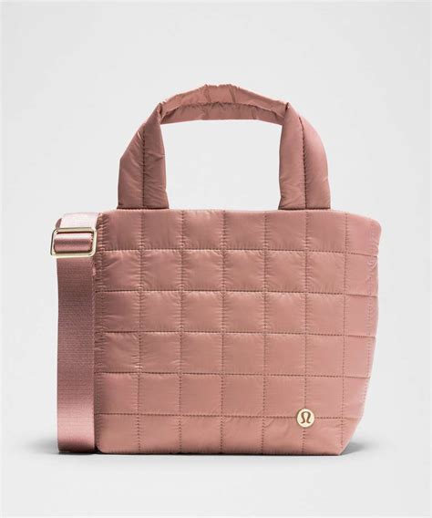 Lululemon Quilted Grid Small Tote Bag 5L - Spiced Chai / Gold - lulu ...